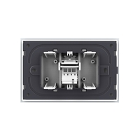 Priza Telefon LIVOLO cu Rama din Sticla, alb