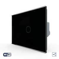 Intrerupator Simplu Cap Scara / Cruce Wi-Fi cu Touch LIVOLO, standard italian – Serie Noua, negru