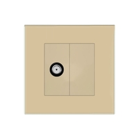 Priza TV Satelit cu Rama din Sticla LUXION, auriu