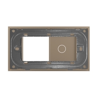 Panou Intrerupator Simplu cu Priza LIVOLO din Sticla, Standard Italian - 4M, auriu