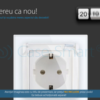 Capac de protectie rezistent la apa pentru prizele din sticla Livolo, alb