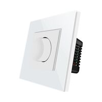 Intrerupator cu Variator Mecanic LUXION cu Rama din Sticla, alb