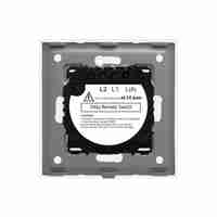 Intrerupator Dublu Cap Scara cu Touch din Sticla LUXION, RF433, alb