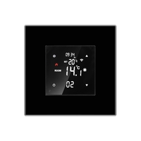 Termostat Wi-Fi pentru incalzirea electrica LUXION cu Rama din Sticla, negru