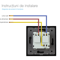 Priza simpla Livolo cu rama din sticla, negru