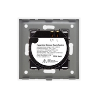 Intrerupator Simplu cu Variator cu Touch din Sticla  LUXION, alb