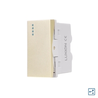 Modul Intrerupator Simplu Cap-Scara Mecanic 1M LUXION, Standard Italian, auriu