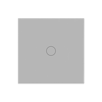 Intrerupator Simplu Wi-Fi + RF433 cu Touch din Sticla LUXION, gri