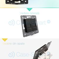 Priza dubla internet Livolo, negru