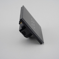 Intrerupator Triplu cu Touch din Sticla LUXION, 500W, negru