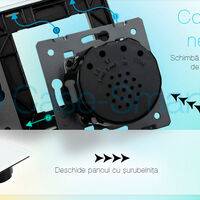 Rama cvintuplu din sticla Livolo, auriu