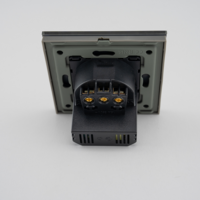 Priza Simpla + USB-A + USB-C LUXION cu Rama din Sticla, gri