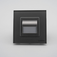 Lampa de Veghe LED cu Lumina Alb - Neutra LUXION cu Rama de Sticla, gri