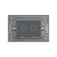 Panou Intrerupator Dublu cu Touch LIVOLO Din Sticla, Standard Italian, gri