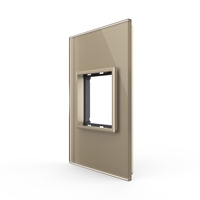 Rama din sticla Livolo standard Italian 2 module - Serie noua, auriu