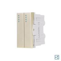 Modul Intrerupator Dublu Cap-Scara Mecanic 2M / 1M LUXION, Standard Italian, auriu
