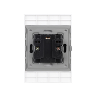 Priza Dubla cu Rama din Sticla LUXION Pentru Doza Simpla, alb