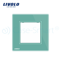 Rama priza simpla Livolo din sticla, verde