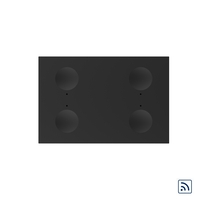 Modul intrerupator cvadruplu wireless cu touch Livolo standard Italian, Serie noua, negru