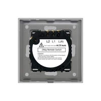 Intrerupator Dublu Cap Scara cu Touch din Sticla LUXION, RF433, gri