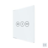 Panou Intrerupator Draperii cu Touch Din Sticla LUXION, alb