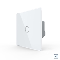 Intrerupator Simplu Cap Scara / Cruce LIVOLO cu Touch - Serie Noua, alb