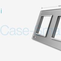 Rama priza dubla Livolo din sticla, gri