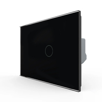 Intrerupator Simplu cu Touch LIVOLO din Sticla, Standard Italian – Serie Noua, negru