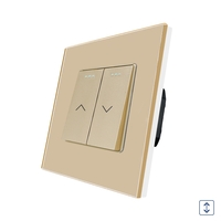 Intrerupator Jaluzele Mecanic LUXION cu Rama din Sticla, auriu