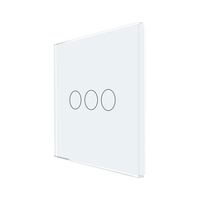 Panou Intrerupator Triplu cu Touch Din Sticla LUXION, alb