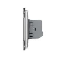 Intrerupatorul Dublu cu Touch LIVOLO cu Rama Din Sticla - Protocol Zigbee EC, gri