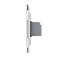 Intrerupator Simplu Cap Scara / Cruce cu Touch Livolo cu Rama Din Sticla 1M - Serie Noua, alb