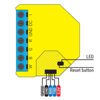 Pachet 2 relee inteligente pentru banda LED RGB Shelly RGBW2, Wi-Fi, 4 Canale, Control aplicatie