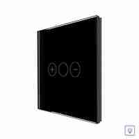Panou Intrerupator Variator cu Touch Din Sticla LUXION, negru