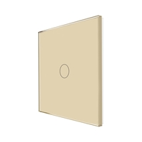 Panou Intrerupator Simplu cu Touch Din Sticla LUXION, auriu