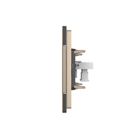 Priza Telefon LIVOLO cu Rama din Sticla, auriu