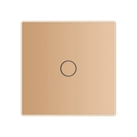 Intrerupator Simplu cu Variator si Touch LIVOLO din Sticla - Protocol ZigBee EC, auriu