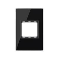 Rama din sticla Livolo standard Italian 2 module - Serie noua, negru