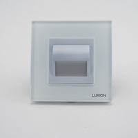 Lampa de Veghe LED cu Lumina Alb - Neutra LUXION cu Rama de Sticla, alb