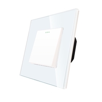 Intrerupator Simplu Mecanic LUXION cu Rama din Sticla, alb