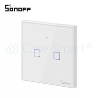 Intrerupator dublu cu touch Sonoff T2EU2C, Wi-Fi + RF, Control de pe telefonul mobil