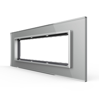 Rama din sticla Livolo standard Italian 6/7 module - Serie noua, gri