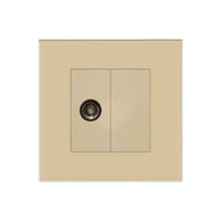 Priza TV cu Rama din Sticla LUXION, auriu