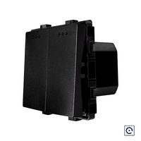 Modul Intrerupator Dublu Mecanic cu Reset / Revenire LUXION, negru