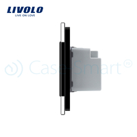 Termostat Livolo pentru sisteme de incalzire electrice, negru