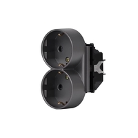 Modul Priza Dubla LUXION Pentru Doza Simpla, gri