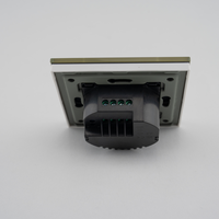 Termostat Wi-Fi pentru incalzirea electrica LUXION cu Rama din Sticla, auriu