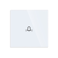 Buton Sonerie cu Touch, cu Revenire, din Sticla LUXION, alb