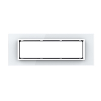 Rama din sticla Livolo standard Italian 6/7 module - Serie noua, alb