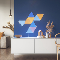 Kit 9 Panouri luminoase Nanoleaf Shapes Triangles, Iluminare LED RGBW, Senzor muzica, Flux luminos total 720 lumeni